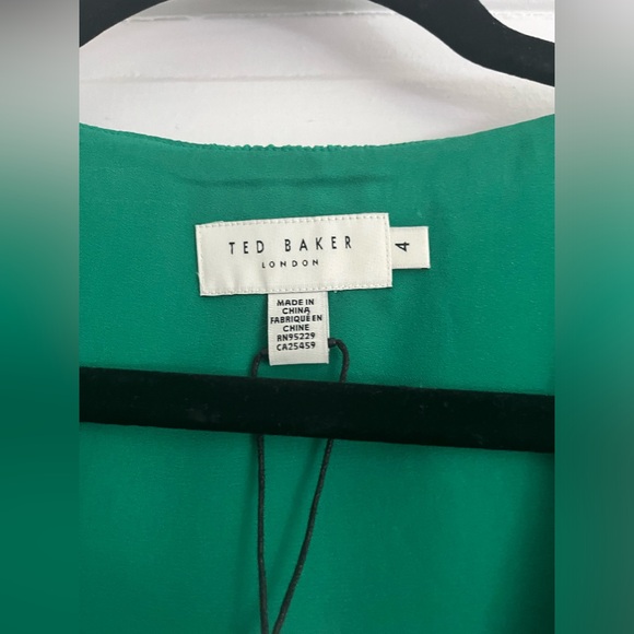 TED BAKER GREEN DRESS BNWT size 4 - Picture 3 of 4